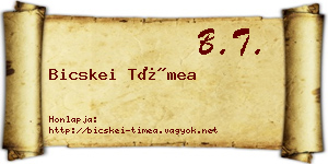 Bicskei Tímea névjegykártya