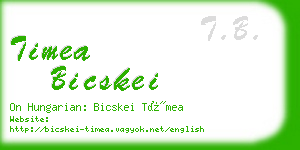 timea bicskei business card